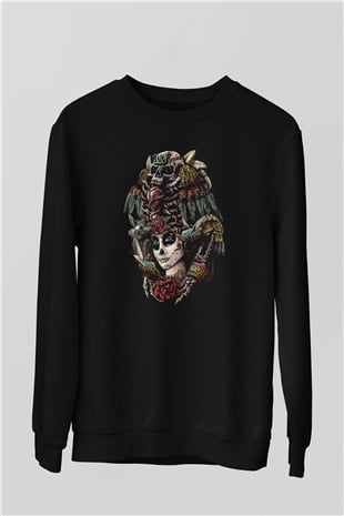 Day of the Dead Siyah Unisex  Sweatshirt