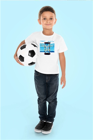 Days of Our Lives Baskılı Beyaz Unisex Çocuk Tişört
