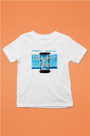 Days of Our Lives Baskılı Beyaz Unisex Çocuk Tişört