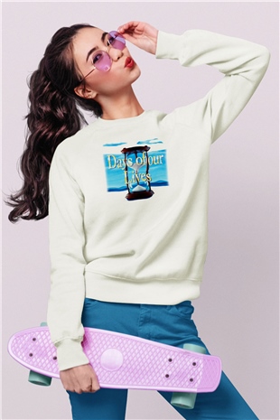 Days of Our Lives Beyaz Unisex Sweatshirt