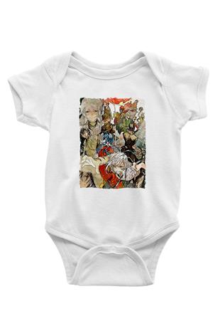 Dazai Baskılı Beyaz Unisex Bebek Body - Zıbın