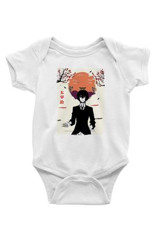 Dazai Baskılı Beyaz Unisex Bebek Body - Zıbın