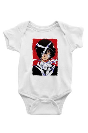 Dazai Baskılı Beyaz Unisex Bebek Body - Zıbın