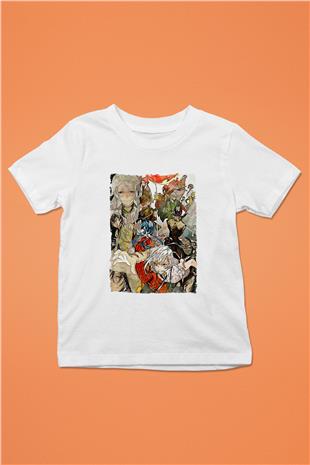 Dazai Baskılı Beyaz Unisex Beyaz Çocuk Tişört - Tshirt