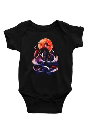 Dazai Baskılı Unisex Siyah Bebek Body - Zıbın