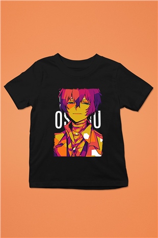 Dazai Baskılı Unisex Siyah Çocuk Tişört - Tshirt