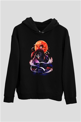 Dazai Baskılı Unisex Siyah Hoodie
