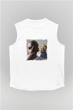 De La Soul Baskılı Unisex Beyaz Kolsuz Tişört