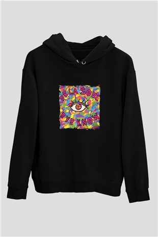 De La Soul Baskılı Unisex Siyah Hoodie