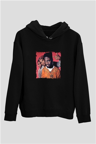 De La Soul Baskılı Unisex Siyah Hoodie