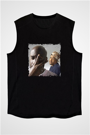 De La Soul Baskılı Unisex Siyah Kolsuz Tişört