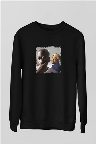 De La Soul Baskılı Unisex Siyah Sweatshirt