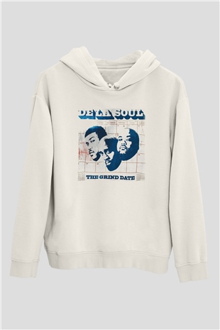 De La Soul Beyaz Unisex Kapşonlu Sweatshirt