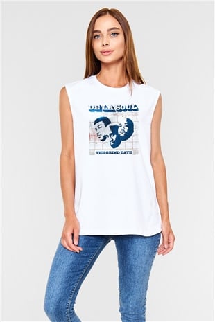 De La Soul Beyaz Unisex Kolsuz Tişört