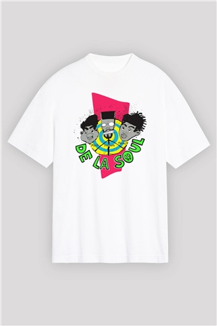 De La Soul Beyaz Unisex Oversize Tişört T-Shirt