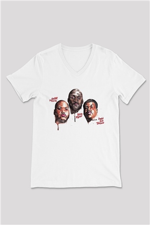 De La Soul Beyaz Unisex V Yaka Tişört T-Shirt