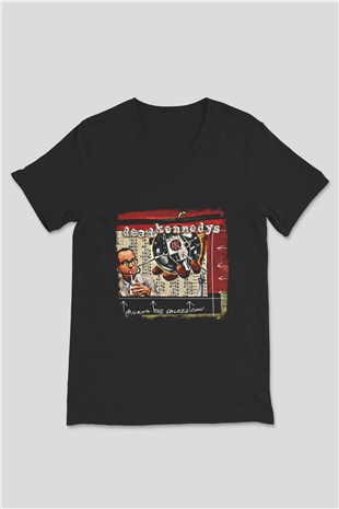 Dead Kennedys Baskılı Unisex Siyah V Yaka Tişört