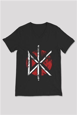 Dead Kennedys Siyah Unisex V Yaka Tişört T-Shirt