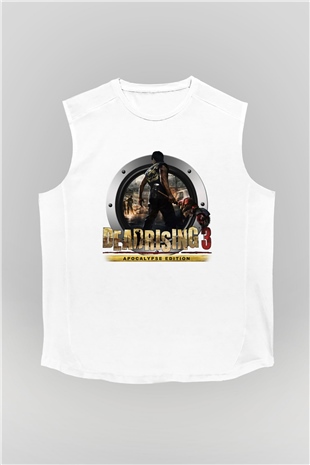 Dead Rising Beyaz Unisex Kolsuz Tişört