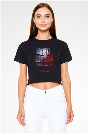 Dead Rising Siyah  Crop Top Tişört