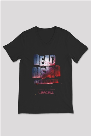 Dead Rising Siyah Unisex V Yaka Tişört