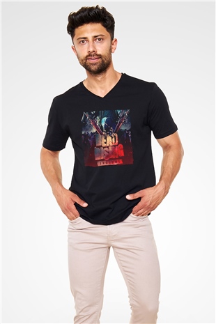 Dead Rising Siyah Unisex V Yaka Tişört