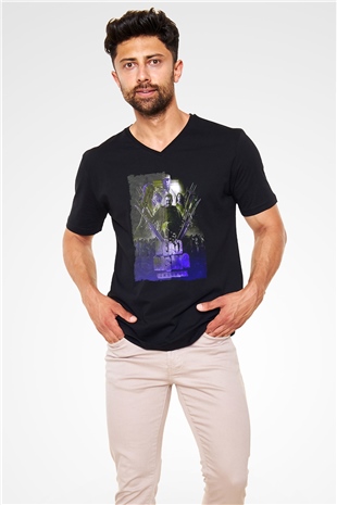Dead Rising Siyah Unisex V Yaka Tişört