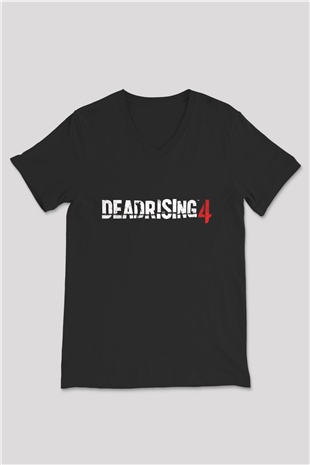 Dead Rising Siyah Unisex V Yaka Tişört
