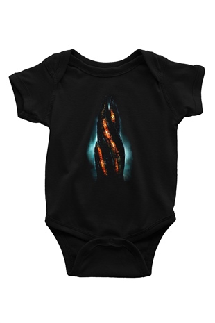 Dead Space Baskılı Siyah Bebek Body - Zıbın