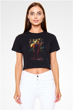 Dead Space Siyah  Crop Top Tişört