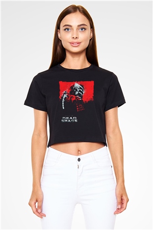 Dead Space Siyah  Crop Top Tişört