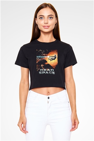 Dead Space Siyah  Crop Top Tişört