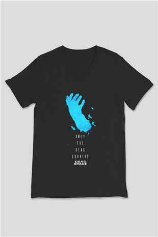 Dead Space Siyah Unisex V Yaka Tişört