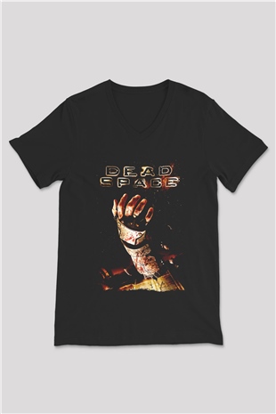 Dead Space Siyah Unisex V Yaka Tişört
