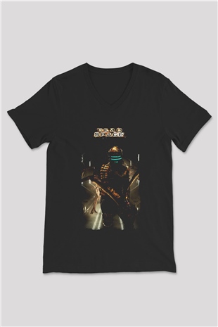 Dead Space Siyah Unisex V Yaka Tişört