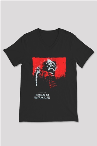 Dead Space Siyah Unisex V Yaka Tişört