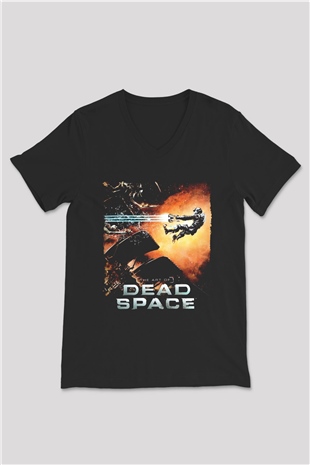 Dead Space Siyah Unisex V Yaka Tişört
