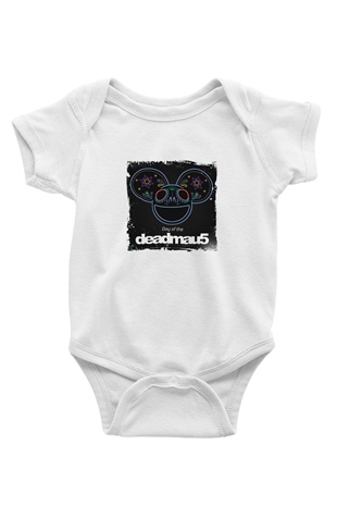 Deadmau5 Baskılı Beyaz Bebek Body - Zıbın
