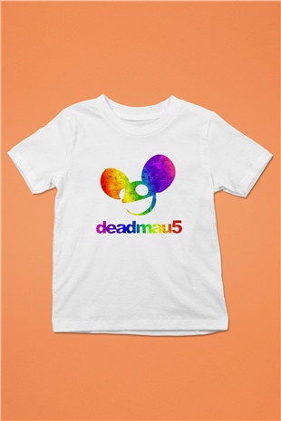 Deadmau5 Baskılı Beyaz Unisex Çocuk Tişört