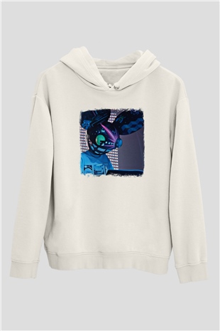 Deadmau5 Baskılı Unisex Beyaz Hoodie