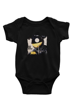 Deadmau5 Baskılı Unisex Siyah Bebek Body - Zıbın