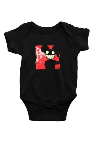 Deadmau5 Baskılı Unisex Siyah Bebek Body - Zıbın