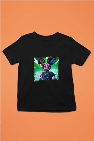 Deadmau5 Baskılı Unisex Siyah Çocuk Tişört