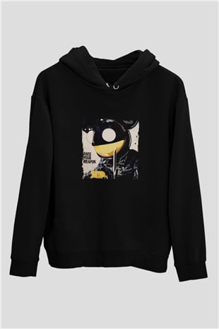 Deadmau5 Baskılı Unisex Siyah Hoodie