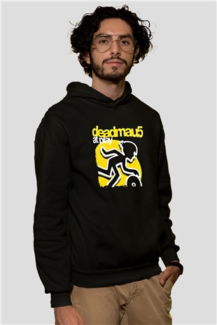 Deadmau5 Baskılı Unisex Siyah Hoodie