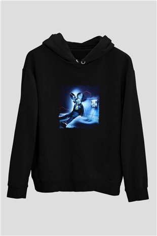 Deadmau5 Baskılı Unisex Siyah Hoodie