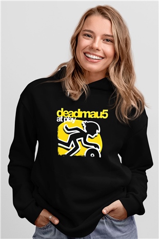 Deadmau5 Baskılı Unisex Siyah Hoodie