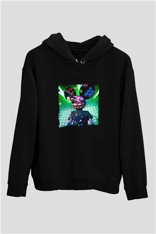Deadmau5 Baskılı Unisex Siyah Hoodie