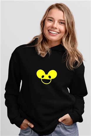 Deadmau5 Baskılı Unisex Siyah Hoodie