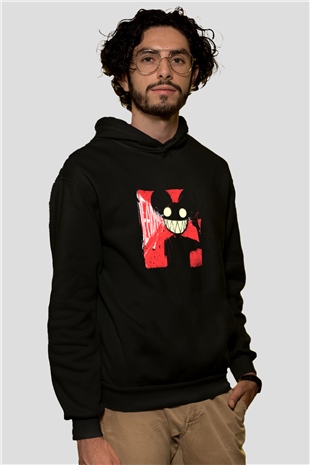 Deadmau5 Baskılı Unisex Siyah Hoodie